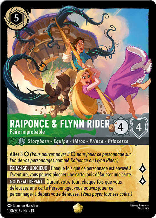 Rapunzel and Flynn Rider card