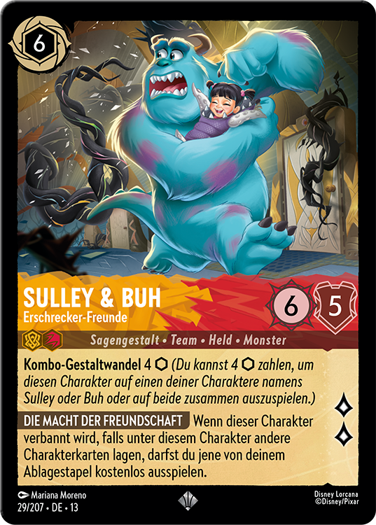 Sulley & Boo duo card