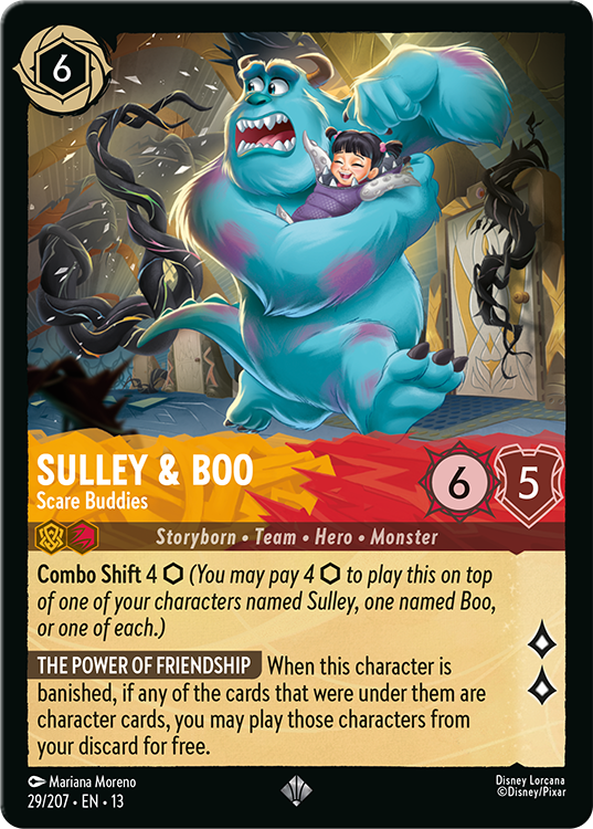 Sulley & Boo duo card