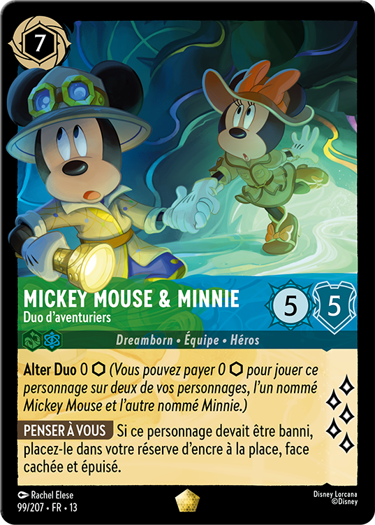 Mickey and Minnie Mouse duo card