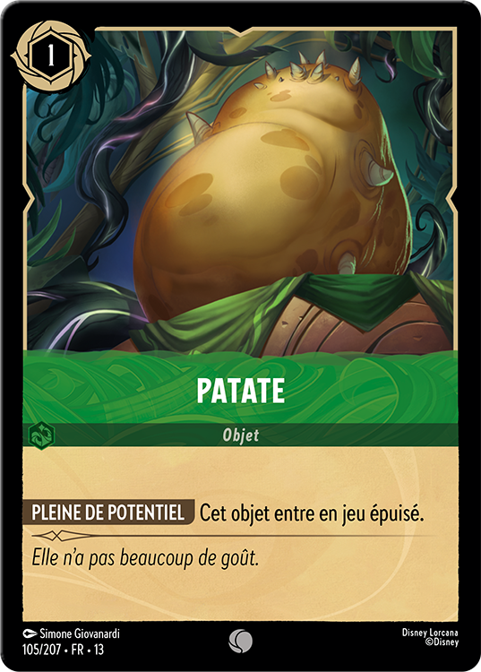 Potato card from Disney Lorcana
